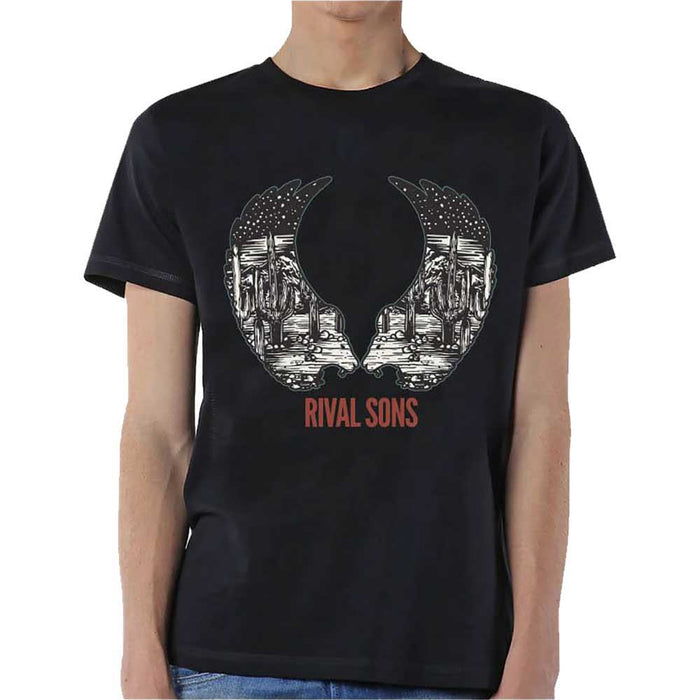 Rival Sons Desert Wings Black Large Unisex T-Shirt